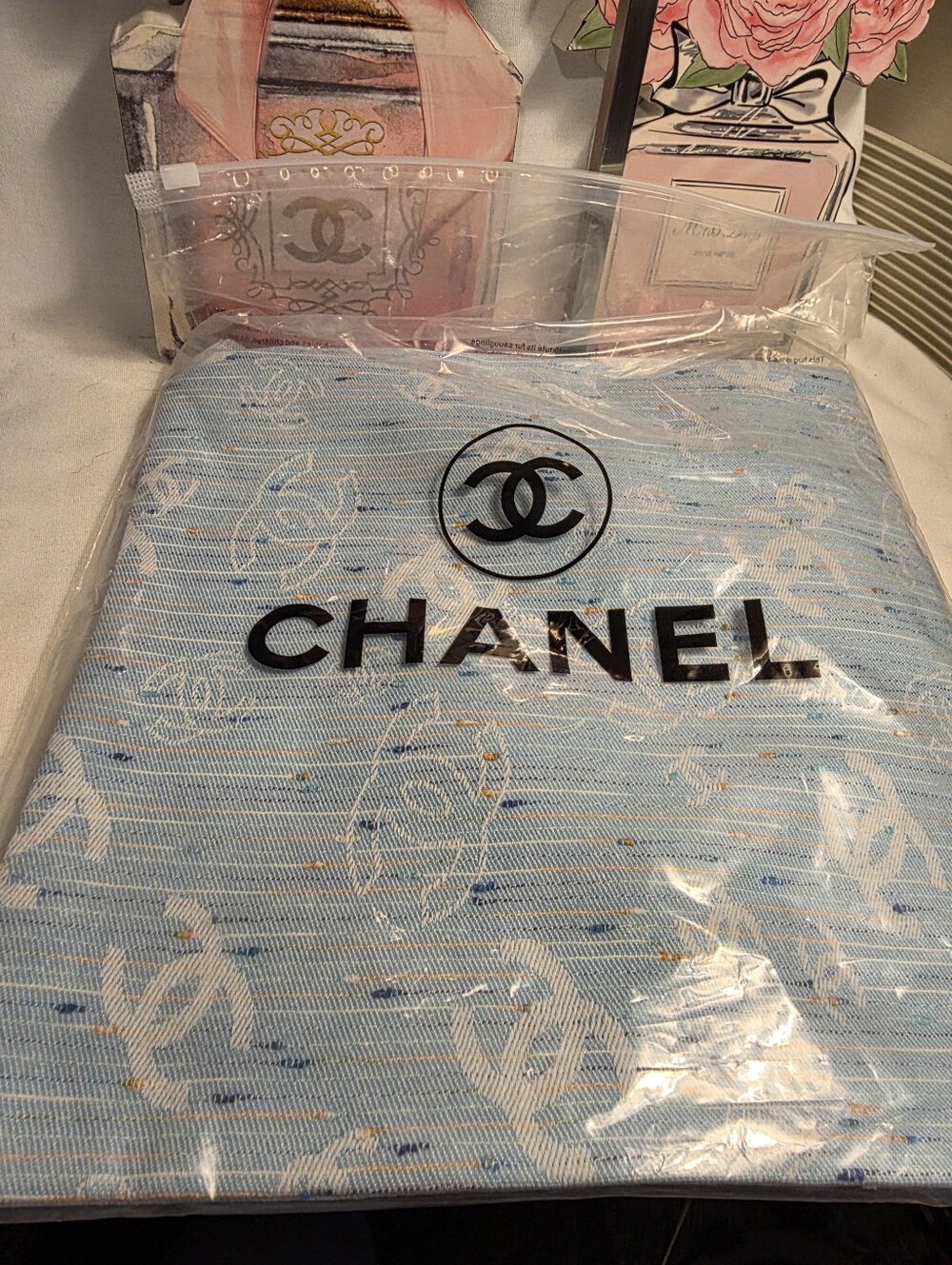 Light Blue Denim CC Tote Bag - Picture 5 of 7
